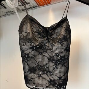 Black Lace Camisole Top